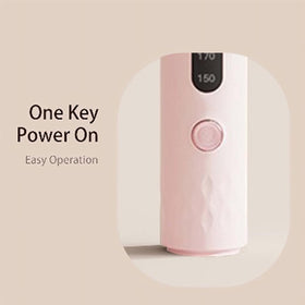 INK-EEZE pink curling iron heats fast for speedy styling.