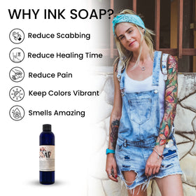 Ink Oil Tattoo Aftercare Soap close-up with nourishing fatty acids.
