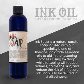 Ink Oil Tattoo Aftercare Soap foaming lather for new tattoos.