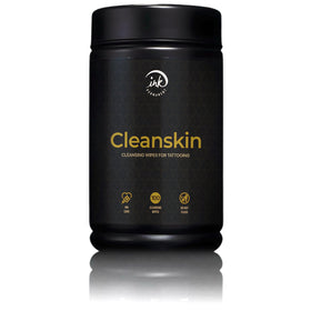 Ink Permanent CleanSkin wipes in a canister for studio-ready cleanliness.