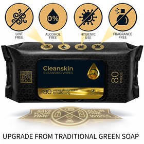 Close-up of CleanSkin wipe showing pre-mixed formula for procedure prep.