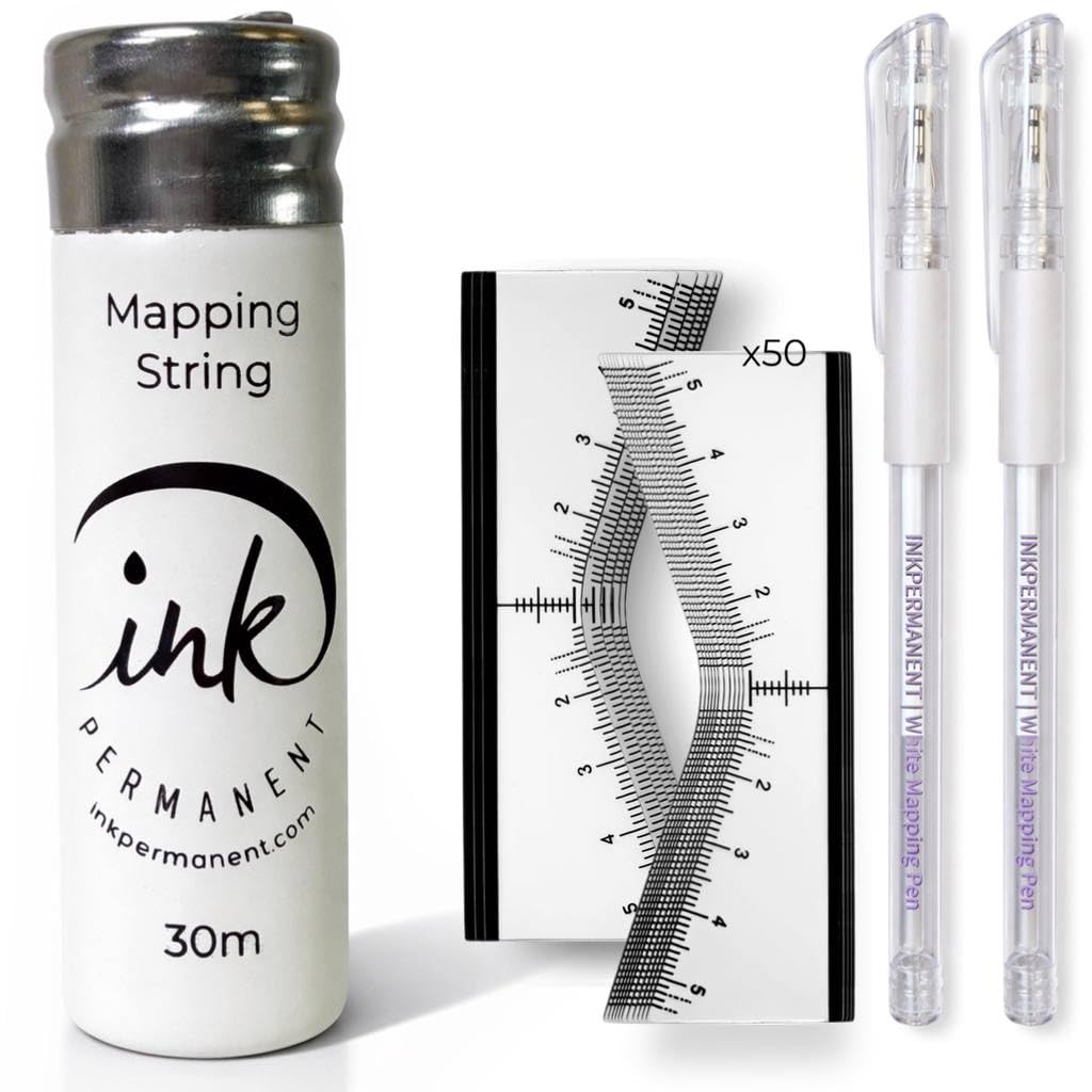 Ink Permanent eyebrow mapping string 30m; creates clear guide lines for balanced brows