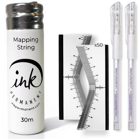 Ink Permanent eyebrow mapping string 30m; creates clear guide lines for balanced brows