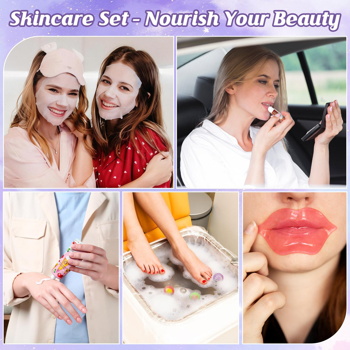 InkForge lip mask in kit adds extra hydration during pampering.