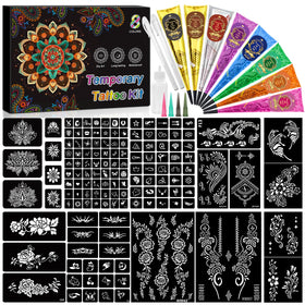InkForge 8-color tattoo cones kit for vibrant temporary body art