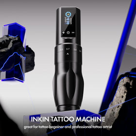 INKin tattoo machine OLED display provides quick voltage and battery life visibility.