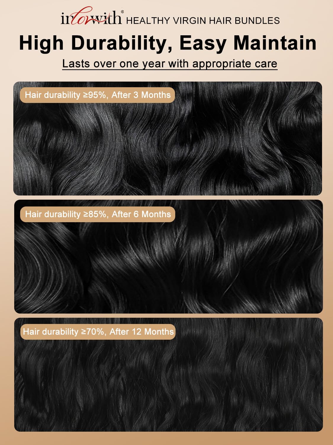 Inlovwith body wave bundles care routine helps long-lasting charm and easy maintenance.