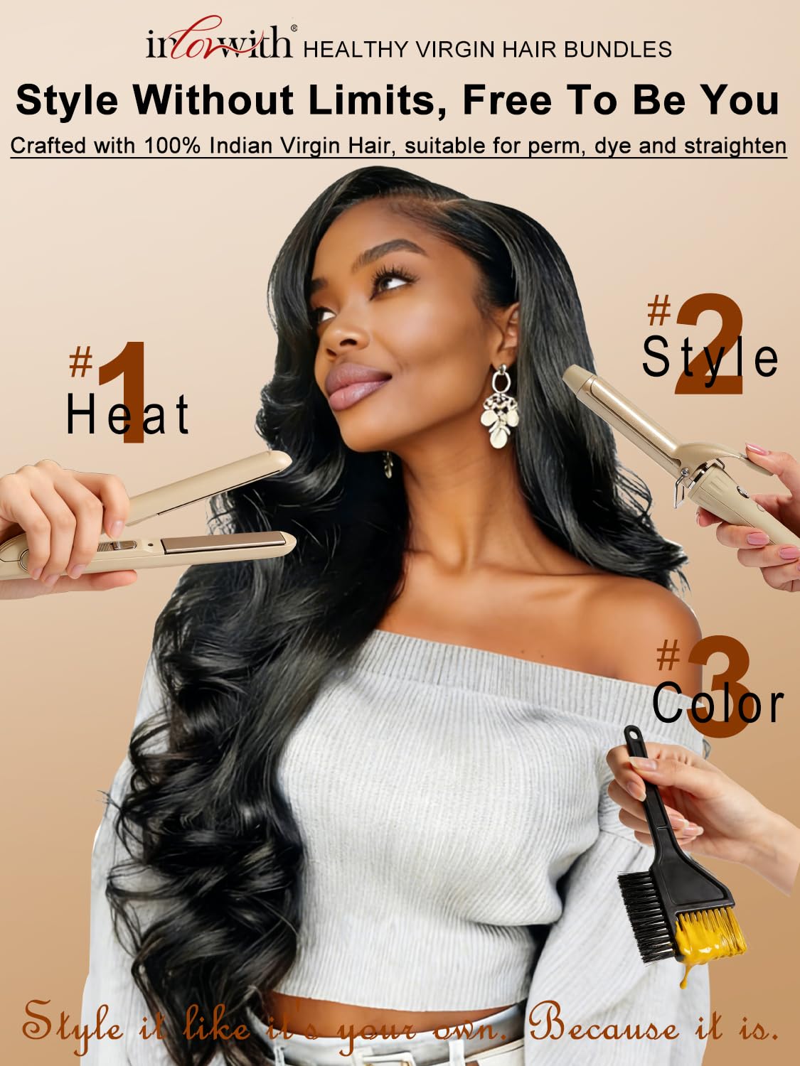 Inlovwith body wave bundles thick ends ensure a natural, seamless blend.