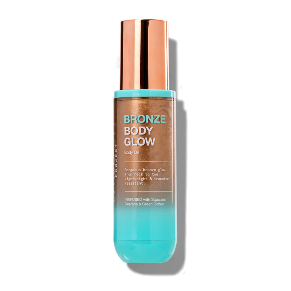 Innbeauty Project Bronze Body Glow Oil bottle ready for transfer-resistant bronze application