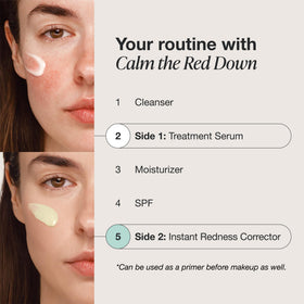 Innbeauty Project Calm the Red Down side one label close-up signaling redness repair barrier treatment