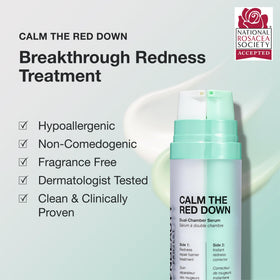 Innbeauty Project Calm the Red Down swatch application showing hydration and even tone