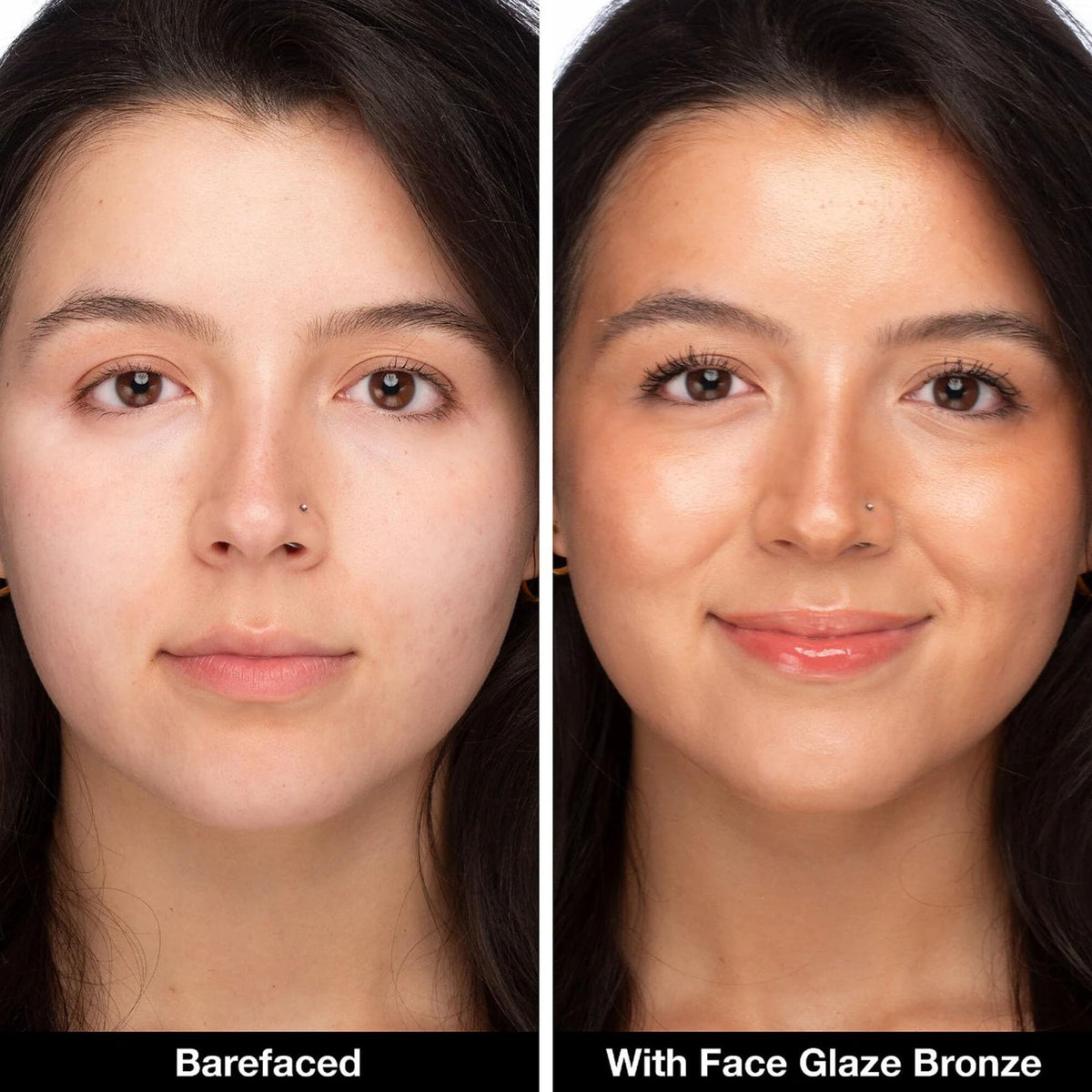 Innbeauty Project Face Glaze texture close-up reveals glitter-free, seamless blend.