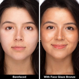 Innbeauty Project Face Glaze texture close-up reveals glitter-free, seamless blend.