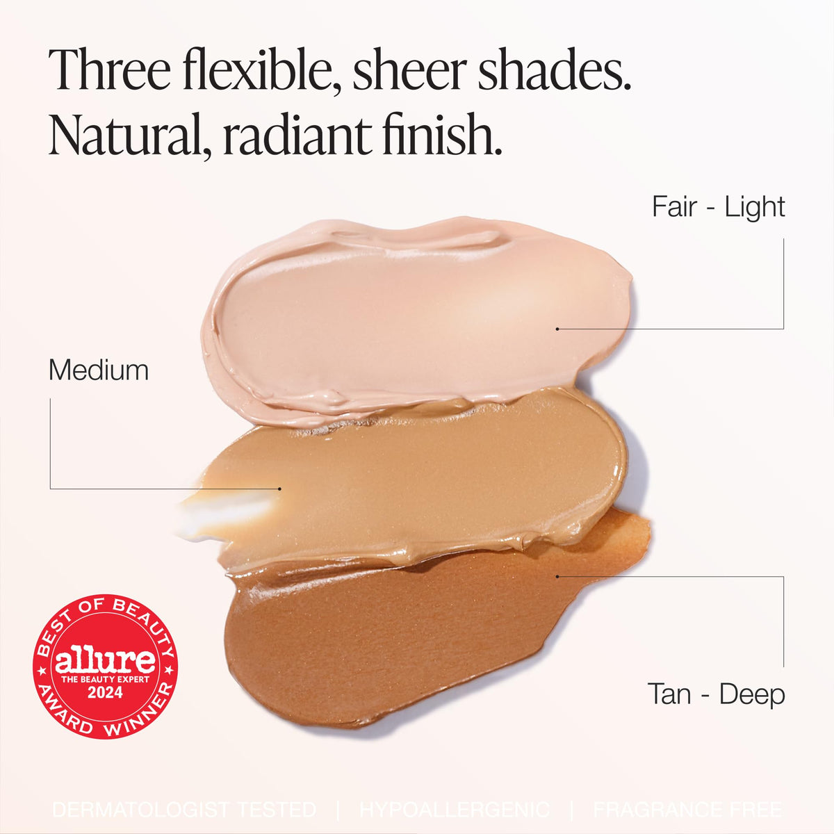 INNBEAUTY Project Mineral Sun Glow Fair-Light shade swatch with neutral undertones.