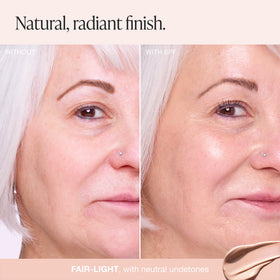 INNBEAUTY Project Mineral Sun Glow Tan-Deep shade swatch with golden undertones.