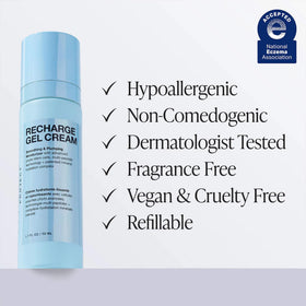 Airless pump vial showcasing clean, fresh hydration for daily use.