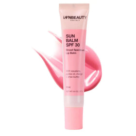 Innbeauty Project Sun Balm pink tube with mineral SPF 30 lip care.