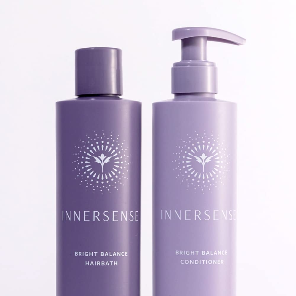 INNERSENSE Bright Balance Conditioner bottle showing hydrating formula for soft, manageable hair.
