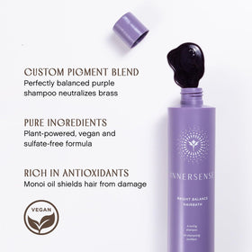 INNERSENSE Bright Balance Purple Hairbath 2-pack packshot showcasing value for routine