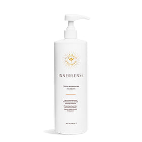 INNERSENSE Color Awakening Hairbath bottle demonstrates color-safe cleansing for treated hair.