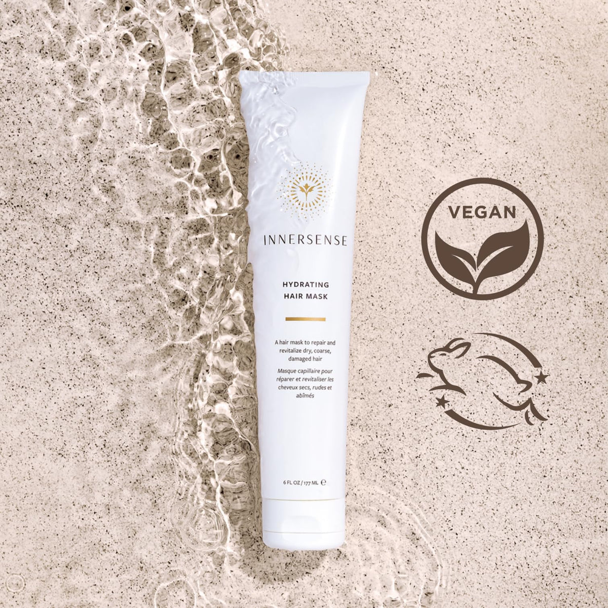 INNERSENSE cruelty-free vegan formula highlight clean, plant-based haircare benefits