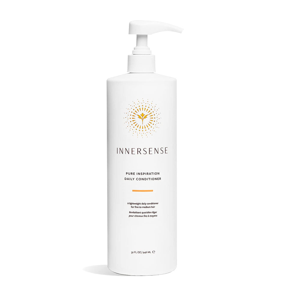 INNERSENSE daily-conditioner bottle highlights hydration for silky, detangled hair.