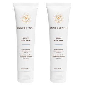 INNERSENSE Detox Hair Mask 2-pack front view demonstrates a clarifying treatment for buildup