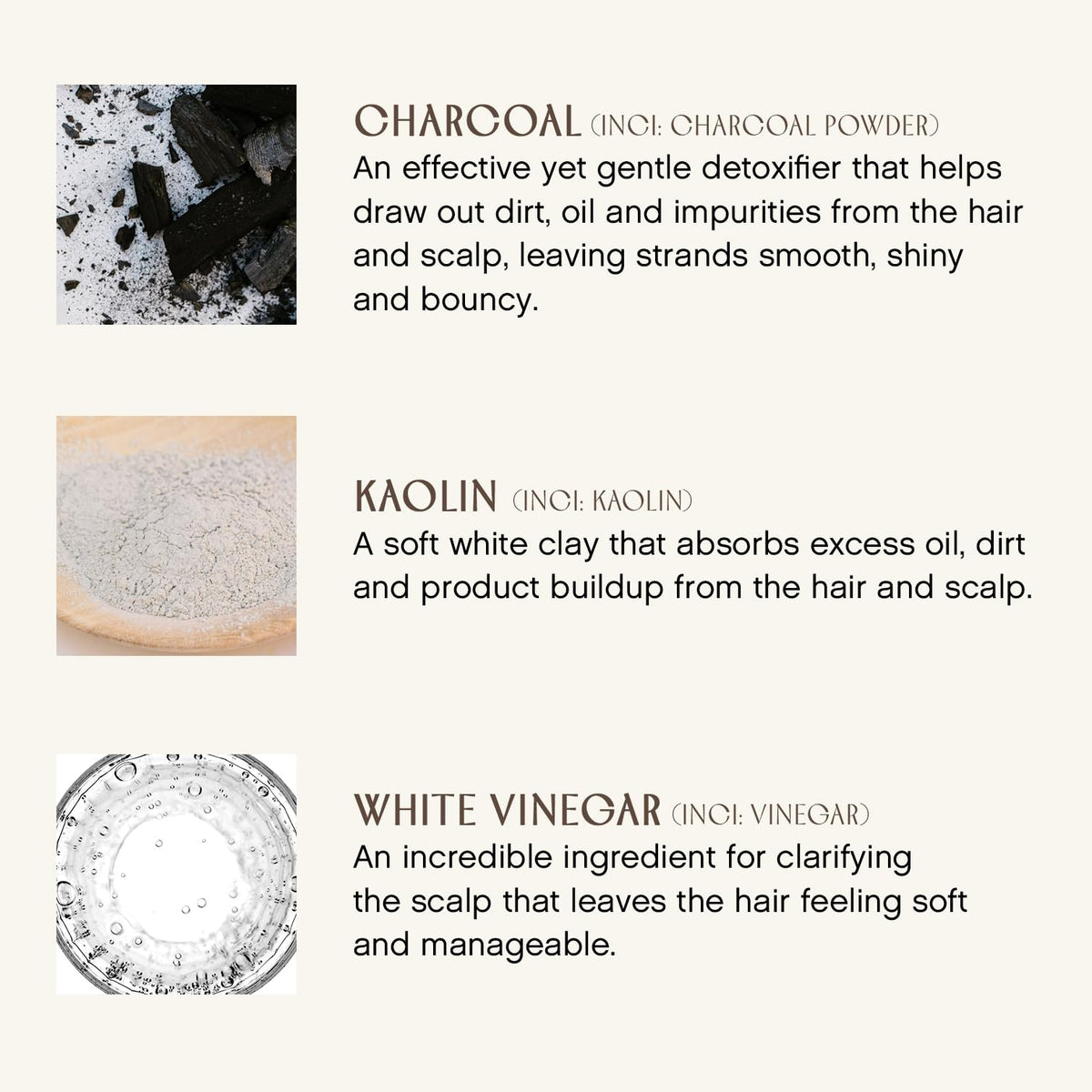 INNERSENSE Detox Hair Mask kaolin clay texture shows detoxifying powder-like mix