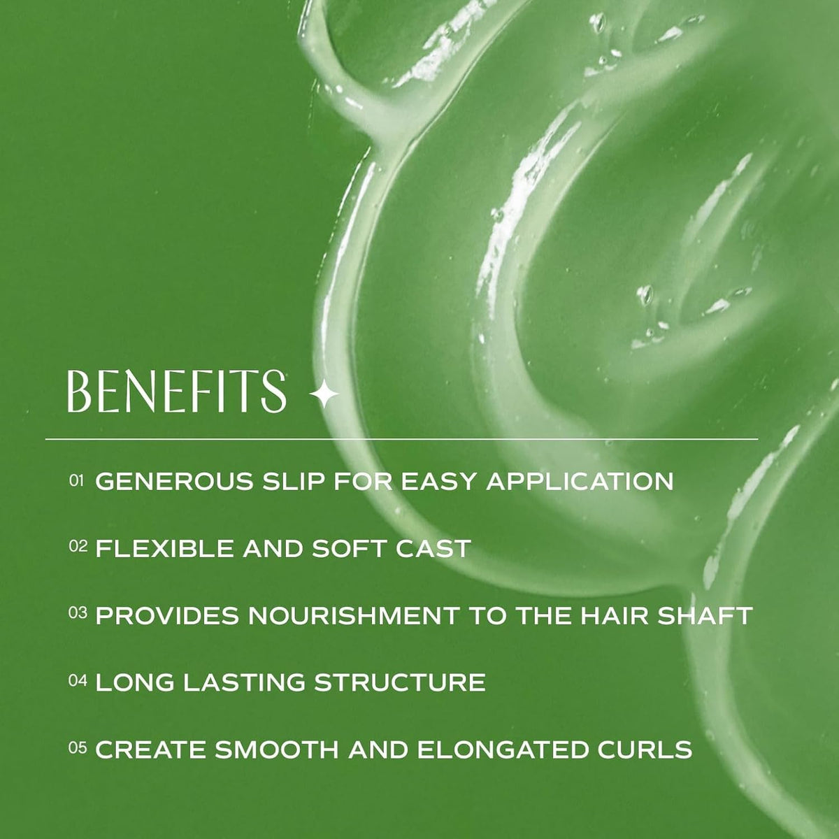 Close-up of INNERSENSE Curl Memory Gel texture, hydrating and smooth.