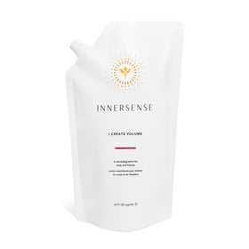 Innersense I Create Volume bottle front showing fuller hair