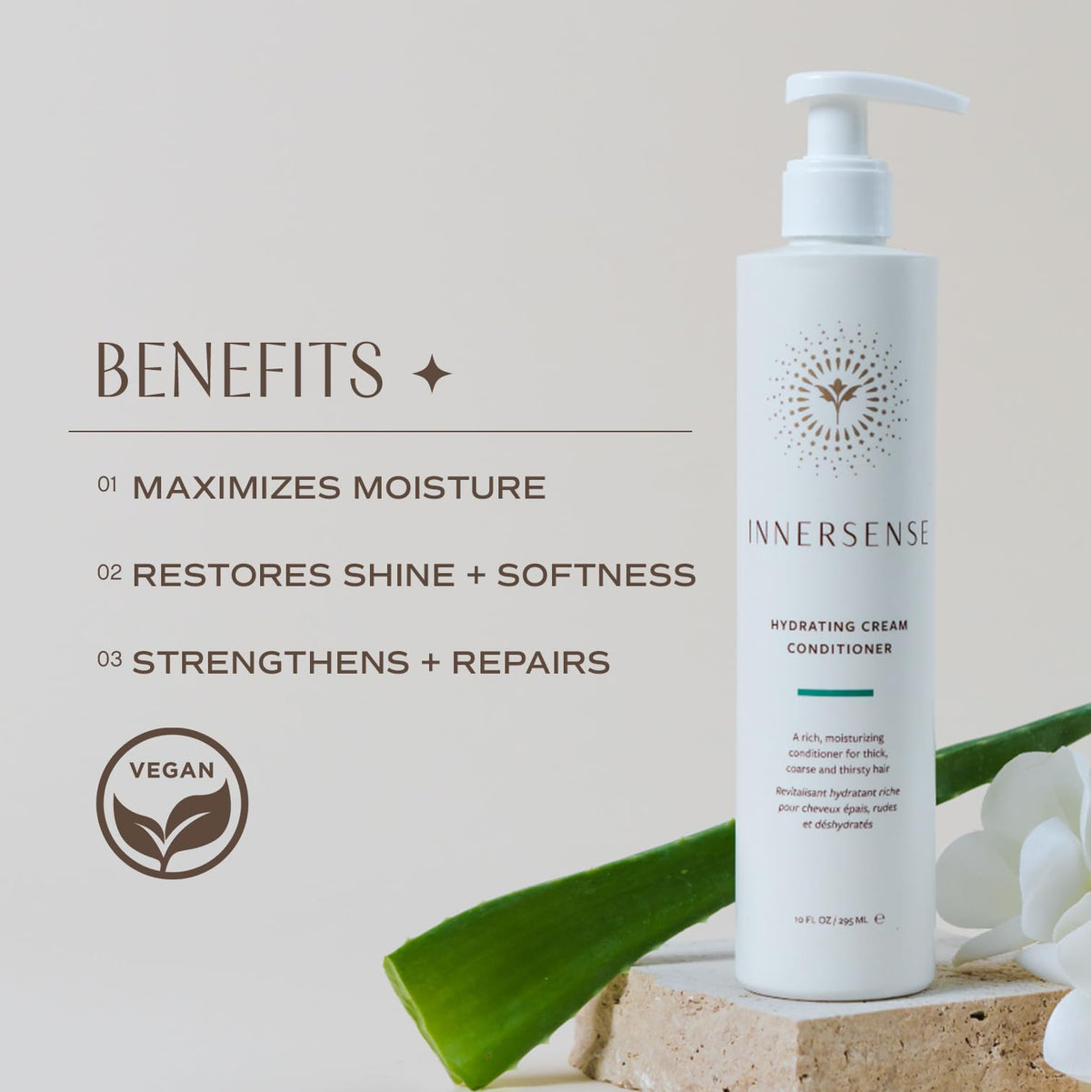 INNERSENSE Hydrating Cream Conditioner texture swirl showing rich emollients