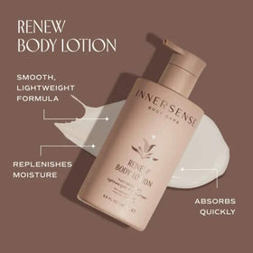 INNERSENSE Renew Body Lotion cream in hand with silky absorption