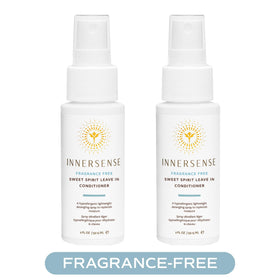 INNERSENSE Sweet Spirit Leave-In spray application for easy detangling.