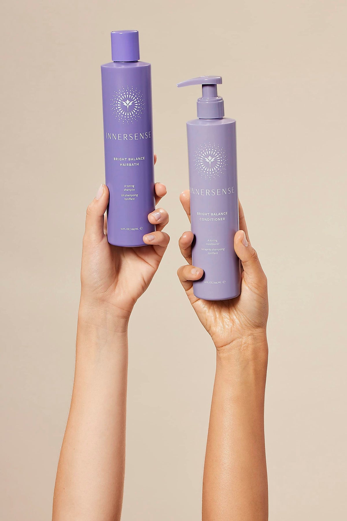INNERSENSE Vegan, sulfate-free label signaling clean, ethical haircare formulation.