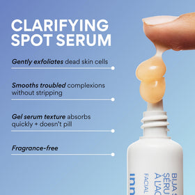 Applying innisfree Bija Spot Serum to blemishes for targeted care