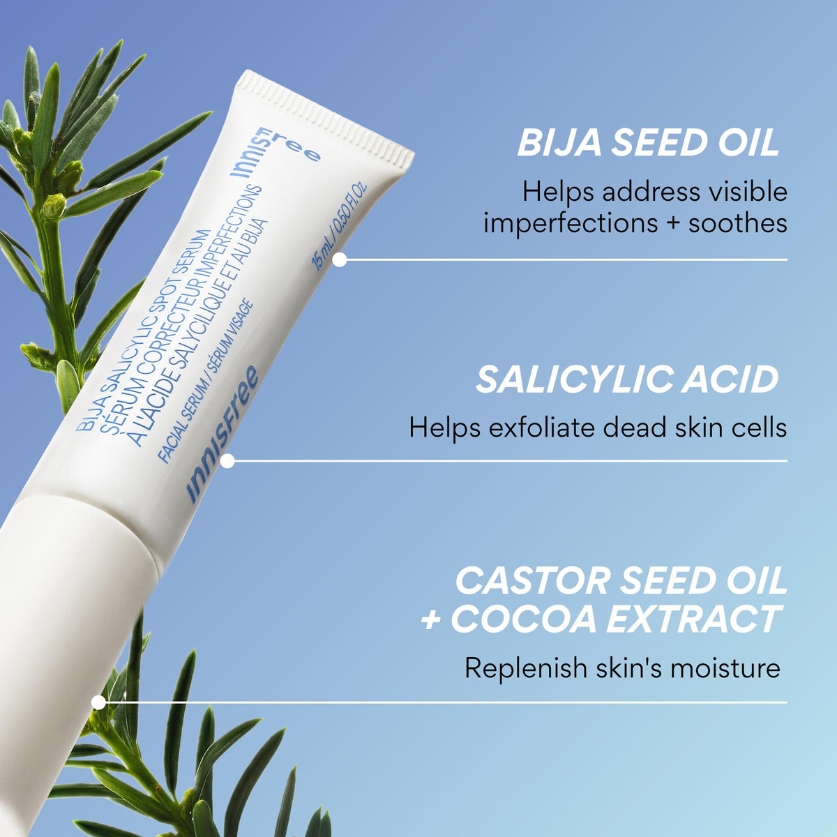 Close-up of the translucent gel texture of innisfree Serum