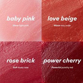 Innisfree Dewy Tint Lip Balm application close-up demonstrates glide-on moisture