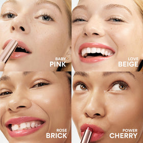innisfree Dewy Tint Lip Balm being applied to lips for subtle color