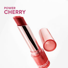 Innisfree lip balm can be applied to lips and cheeks for radiant color