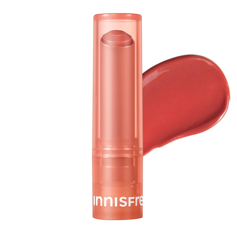 Innisfree Dewy Tint Lip Balm Love Beige bottle showing hydrating formula