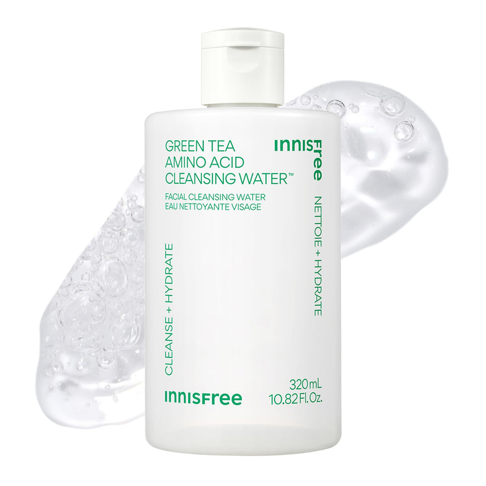 Innisfree Green Tea Amino Acid Cleansing Water pump dispense for easy makeup removal
