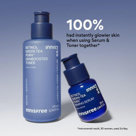 innisfree Packaging box and bottle on clean surface reflect premium Korean skincare