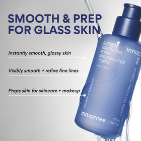 innisfree Retinol Green Tea PDRN Toner pump dispense enables easy, precise application