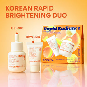 Innisfree Vitamin C Rapid Radiance Cream travel-size tube delivering hydration and brightness