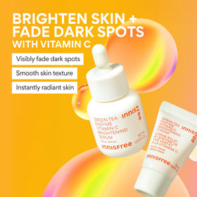 Innisfree Vitamin C Rapid Radiance Serum texture close-up highlights lightweight absorption