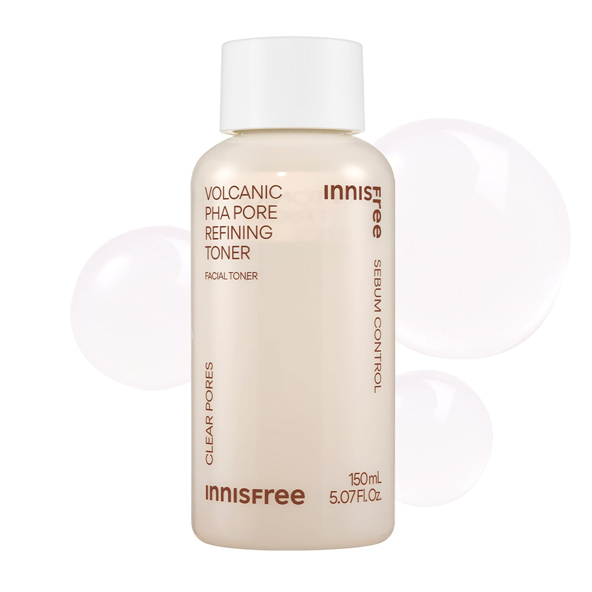 Innisfree Volcanic PHA Toner bottle ready to shake for even exfoliation.