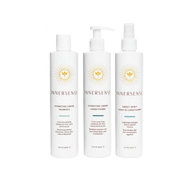 INNERSENSE Hydrate Trio Hairbath bottle delivering deep moisture and color-safe care