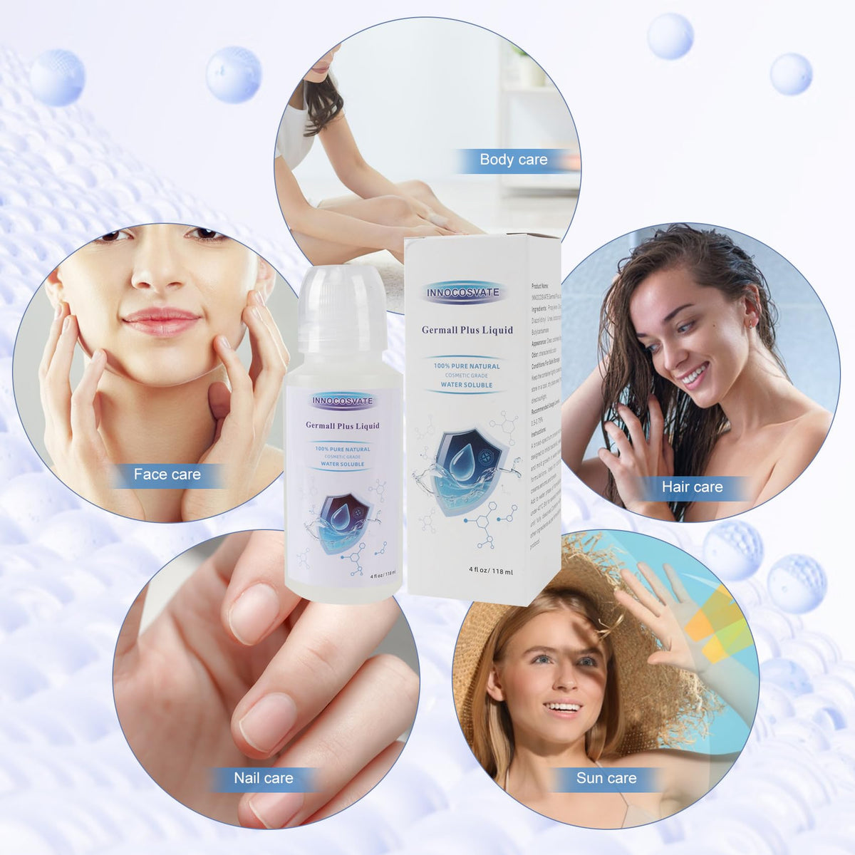 INNOCOSVATE Germall Plus packaging and size, cost-saving for small-batch production.