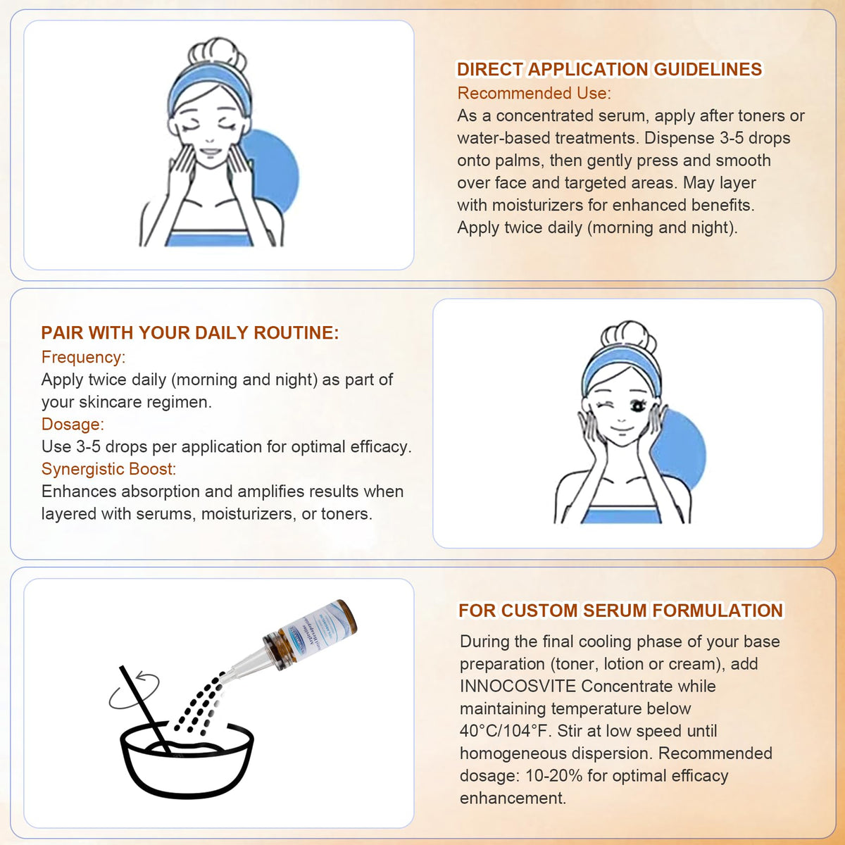 INNOCOSVATE Snap-8 serum-base-blend shows easy integration with carrier serums