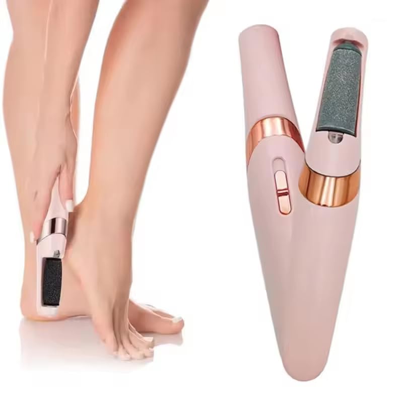 Innoflyx electric foot file front view for cordless at-home pedicures
